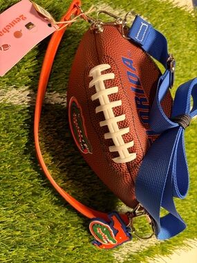 Gators Football Crossbody Bag - Brown, Orange & Blue